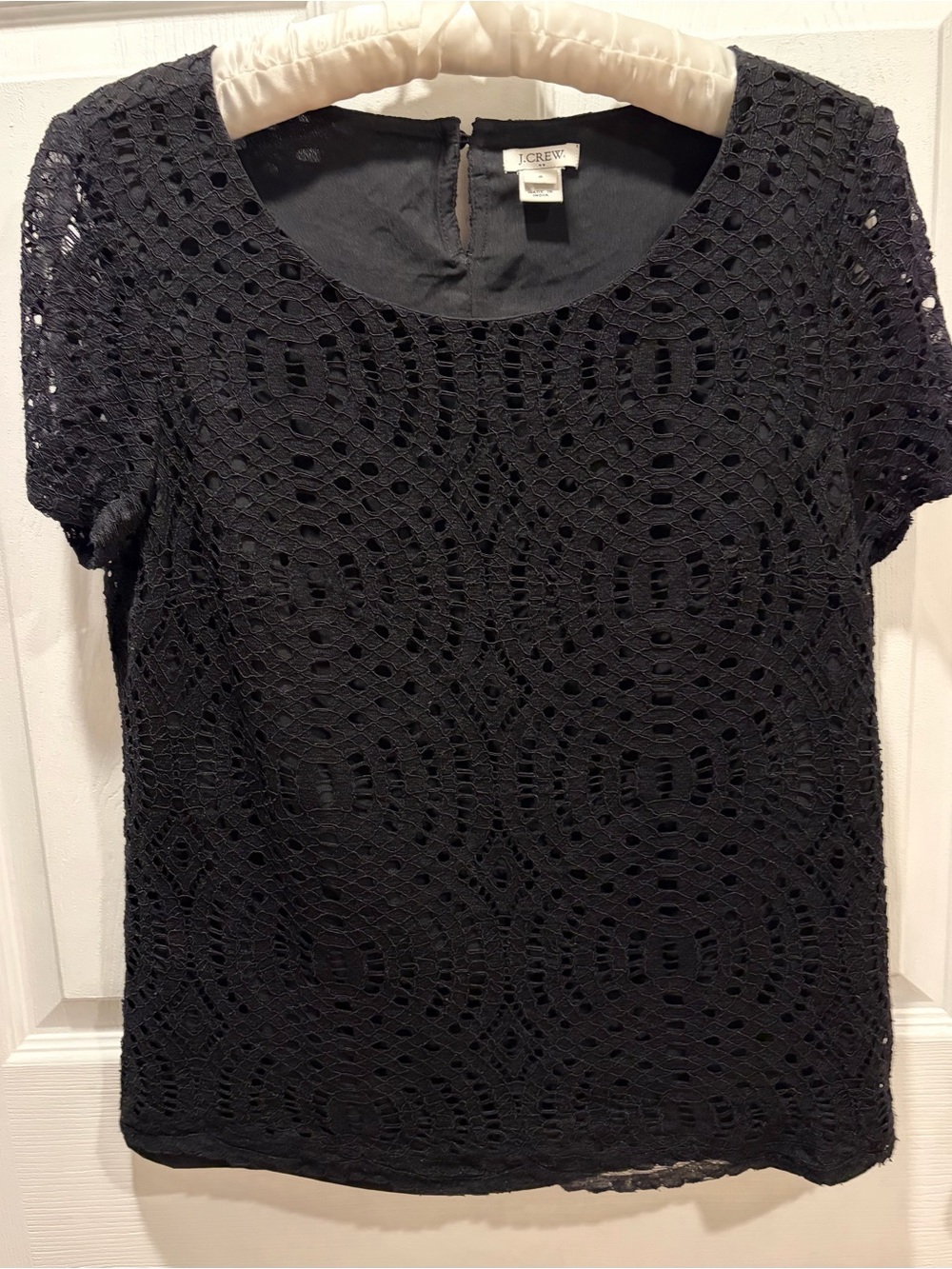 J. Crew short sleeve eyelet top